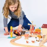 Farmyard Wooden Train Set