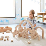 Interlocking Wooden Blocks Construction Set