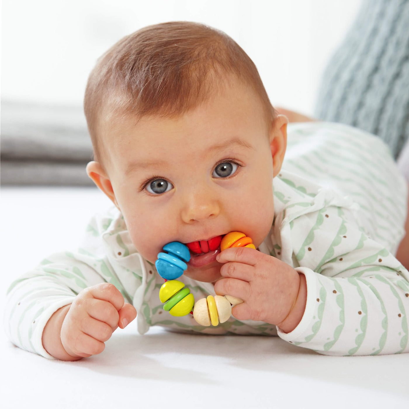 Rainbow Rattle Grasping and Teething Toy