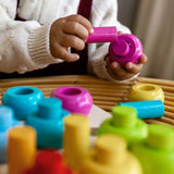 Rainbow Whirls Wooden Sorting and Stacking Game